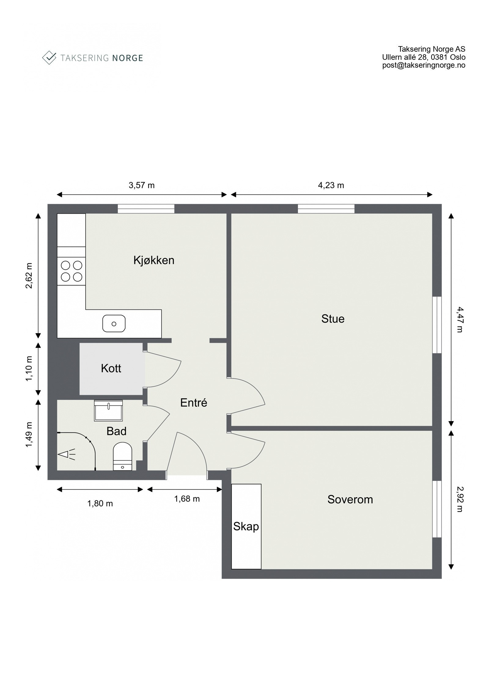 Målbar plantegning. Galleribilde