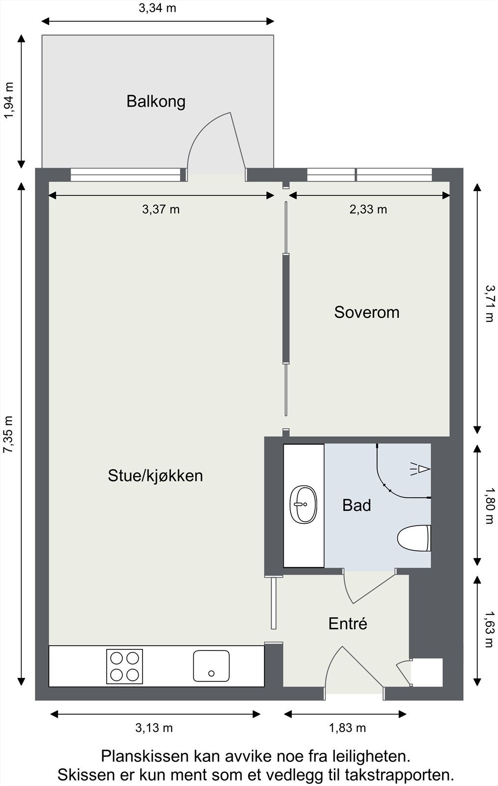 Plantegning Ekebergveien 5 E Galleribilde
