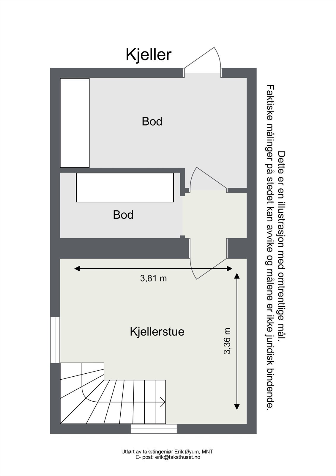Plantegning underetasjen. Galleribilde