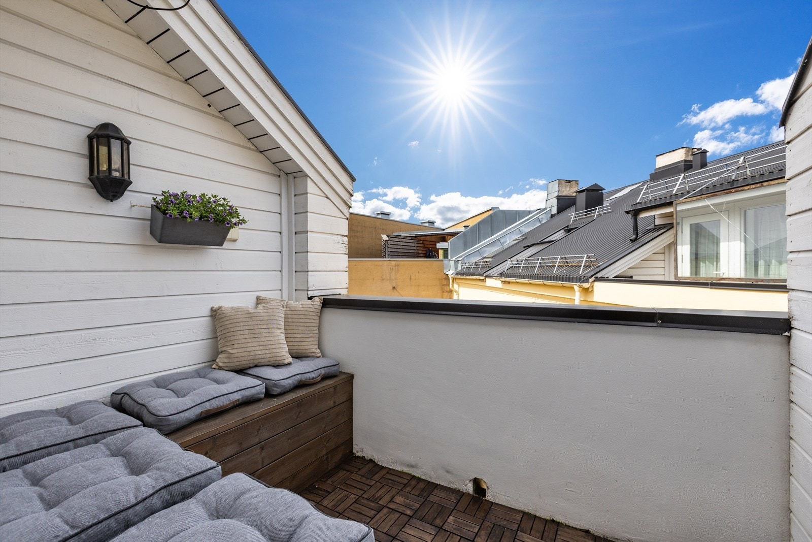 Med boligen får du også en fantastisk takterrasse med fantastiske solforhold. Galleribilde