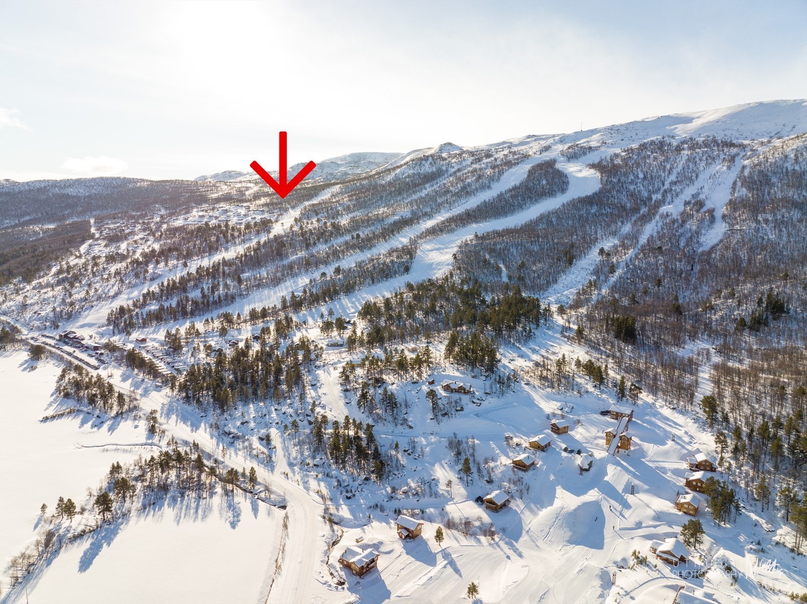 Velkommen til Hallingskarvet Fjellgrend og Nonsstøllie 57. Flott utsiktstomt med ski-in / ski-out! Foto: Uthus Photagraphy - Pål Harald Uthus. Galleribilde