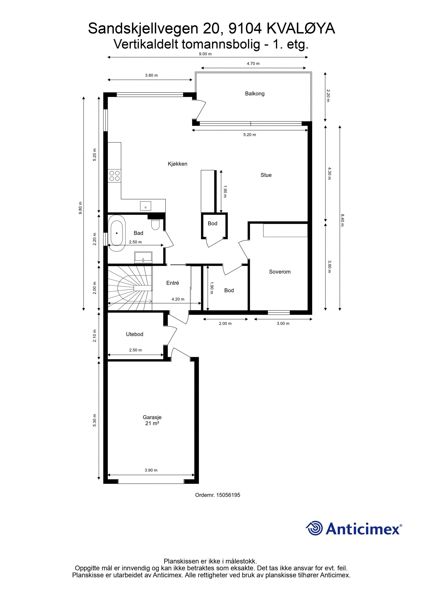 Plantegning 1. etasje Galleribilde