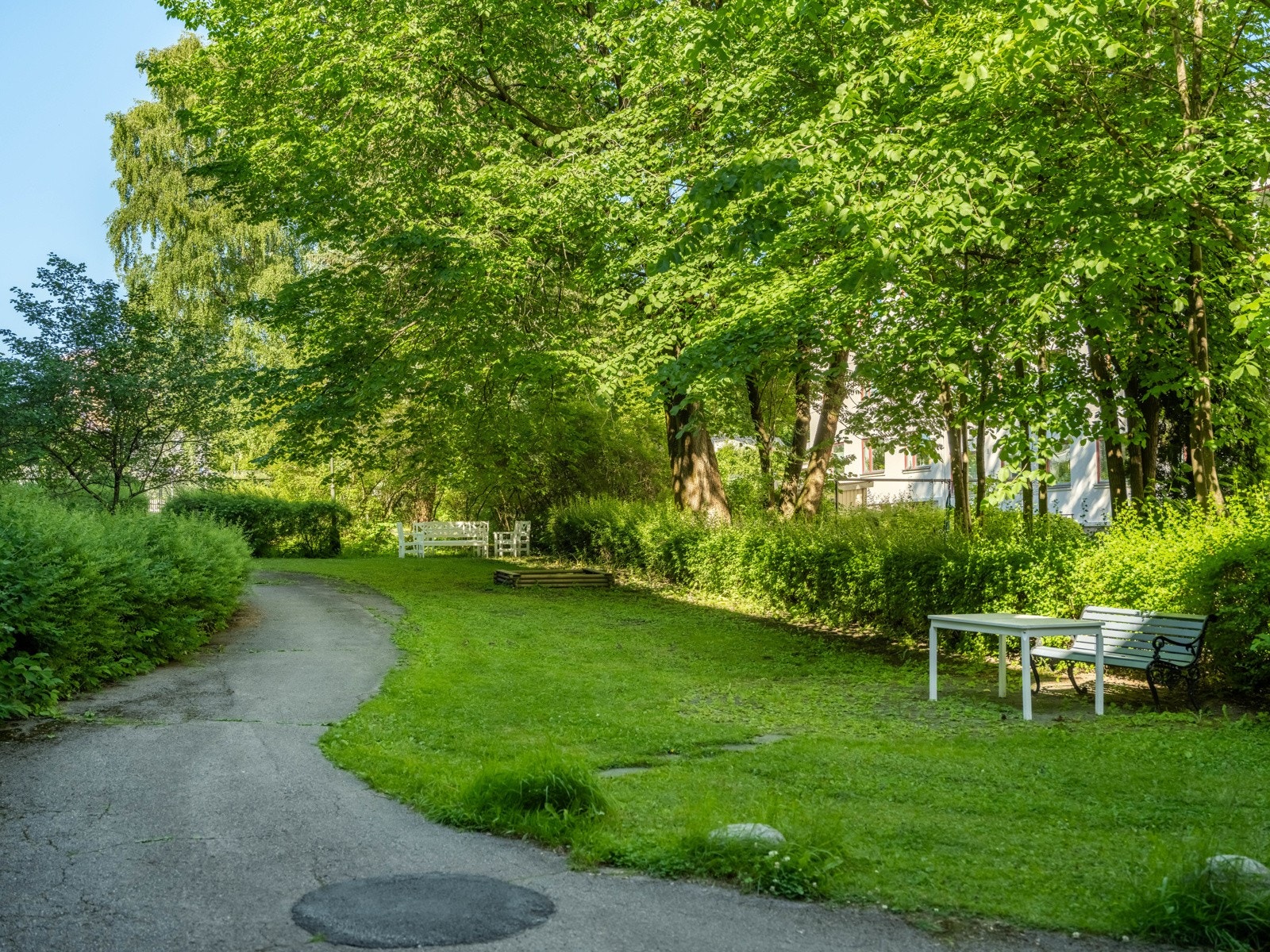 Dette er bakgården som er nærmest leiligheten. Galleribilde