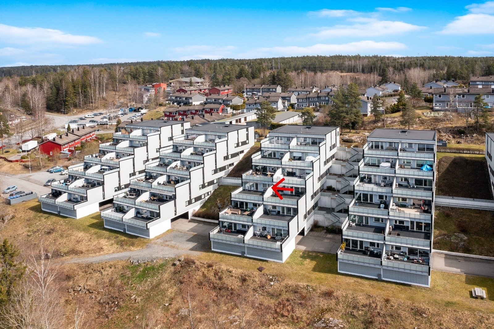 Oversikt over terrasseblokkene Galleribilde