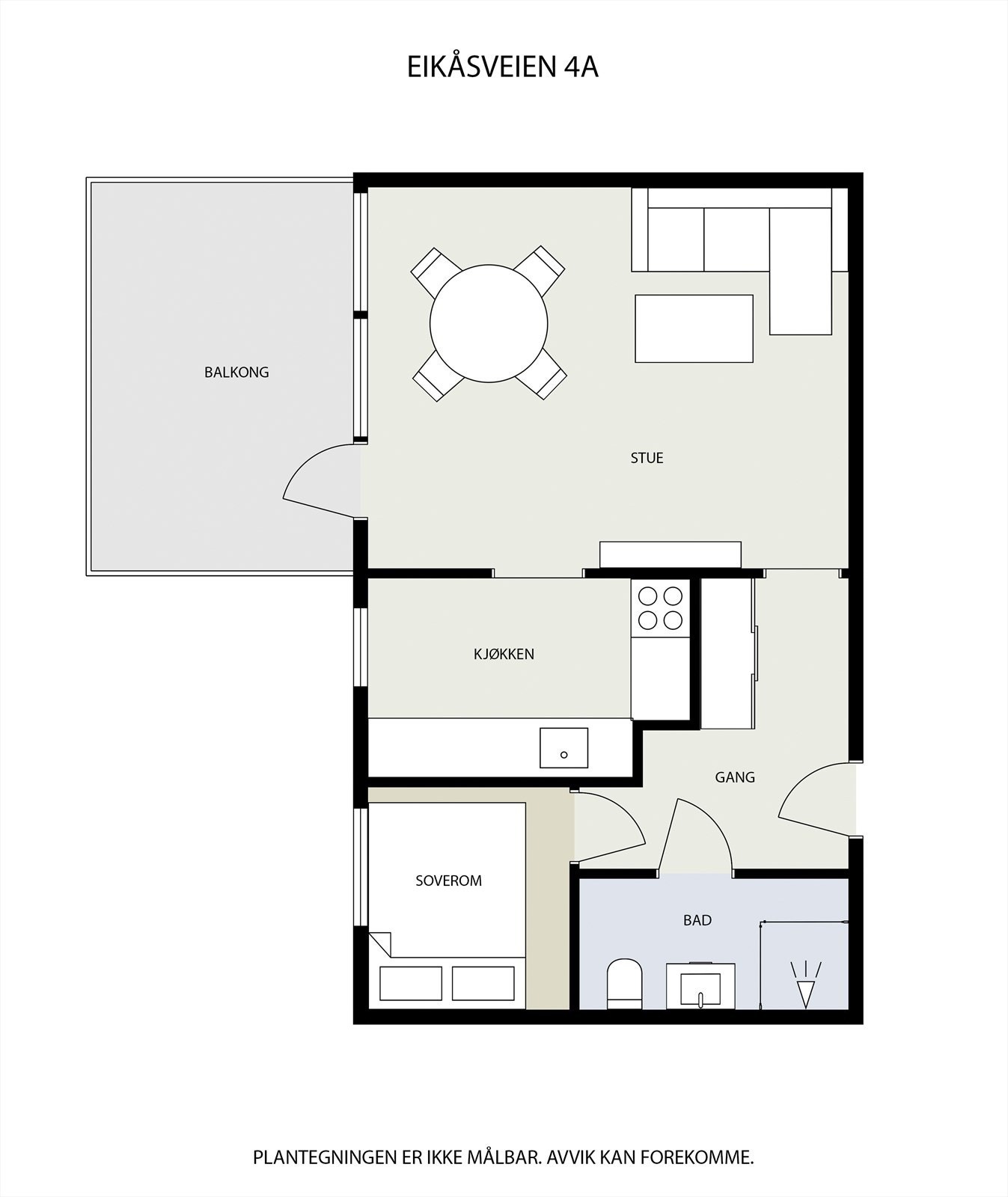 Plantegning leilighet i 2 etasje. Galleribilde