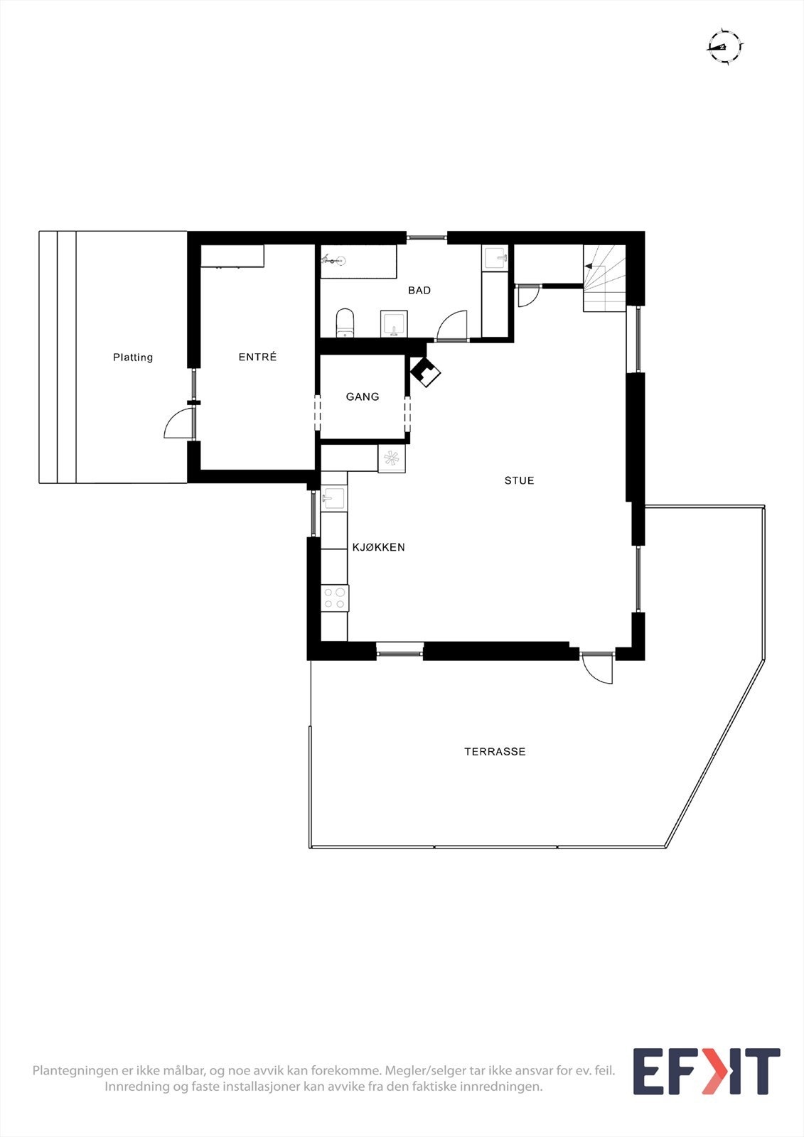 Plantegning 1. etasje Galleribilde