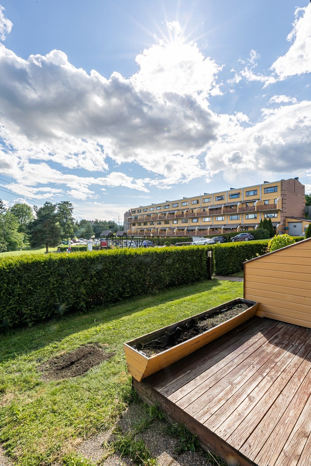 Fin utsikt som gir oversikt over hele nabolaget. Galleribilde