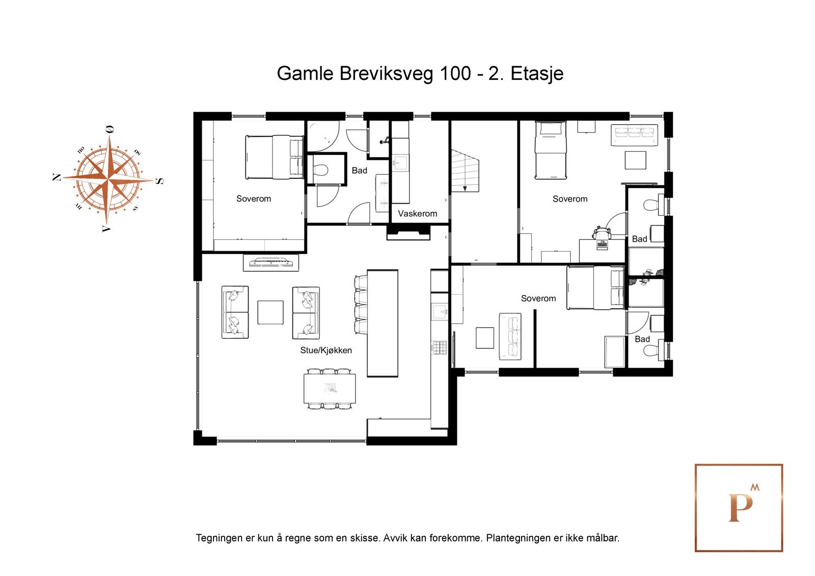 Plantegning 2.etg. Galleribilde