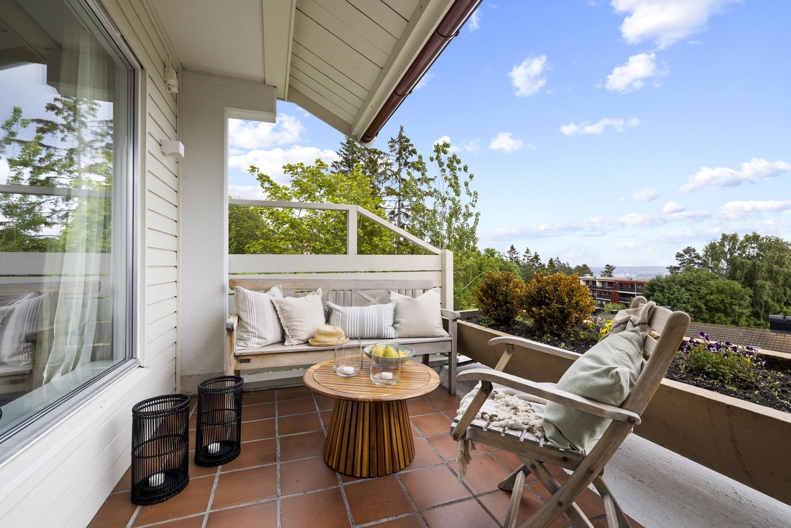 Flott utsiktsbalkong på 8 kvm Galleribilde