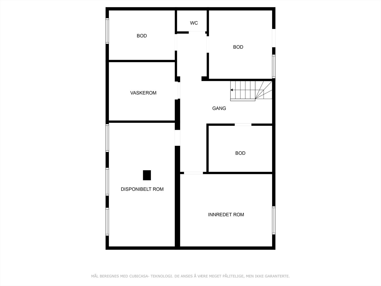 Plantegning - Underetasje. Galleribilde