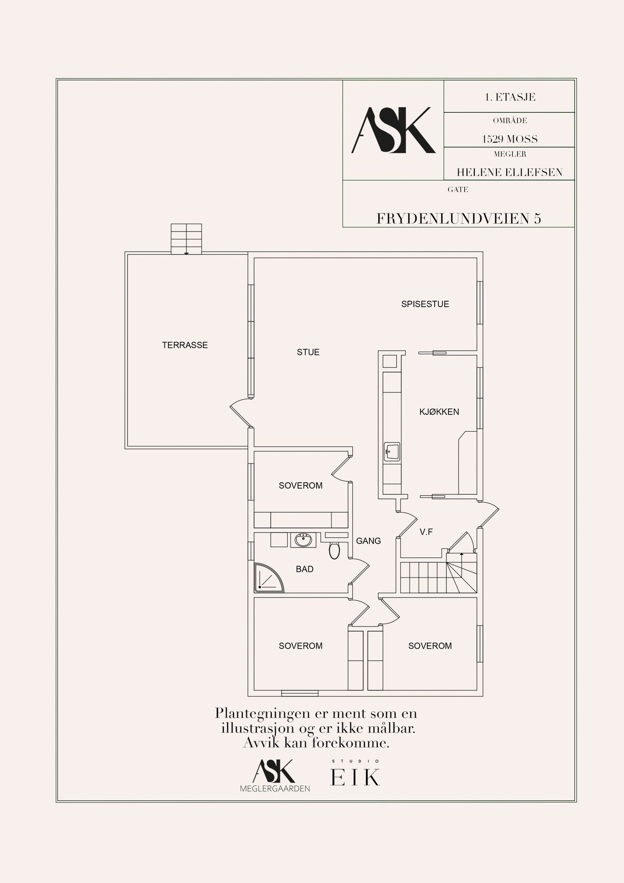 Plantegning 1. etasje. Galleribilde