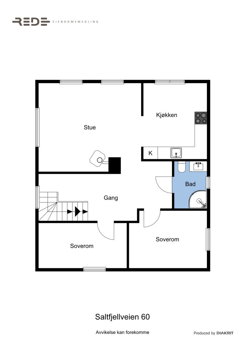 Planskisse av boligen Galleribilde