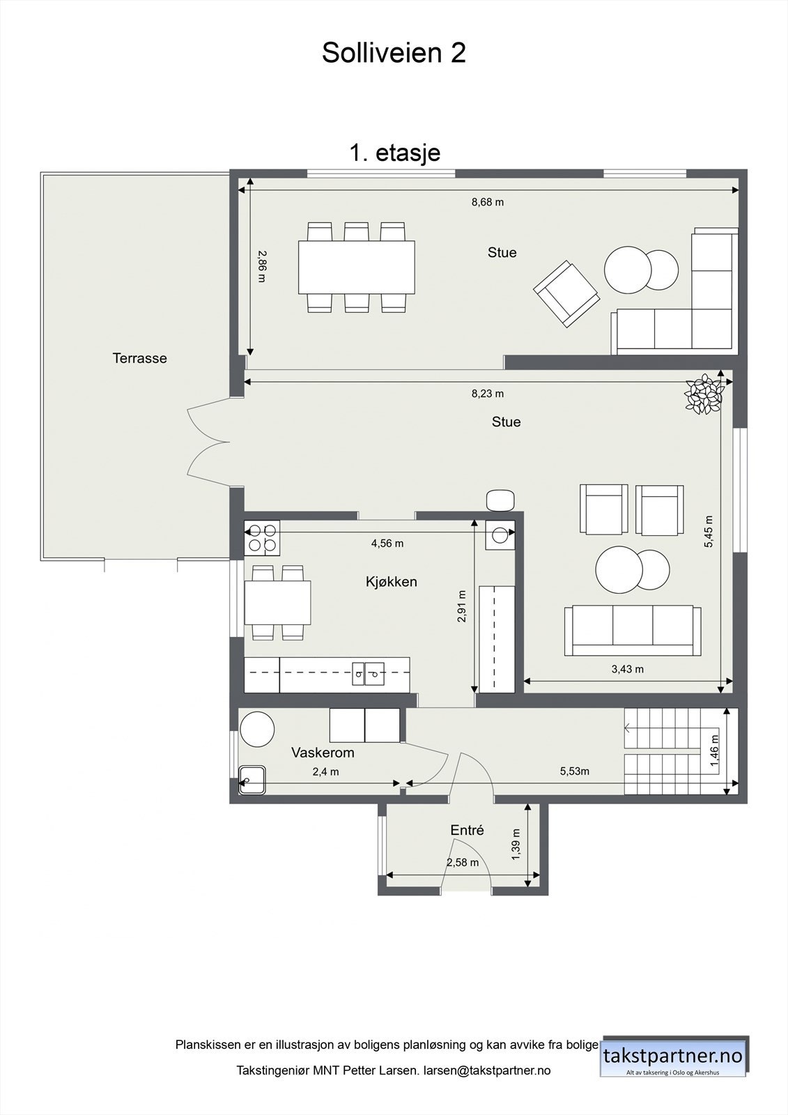Plantegning 1.etasje Galleribilde