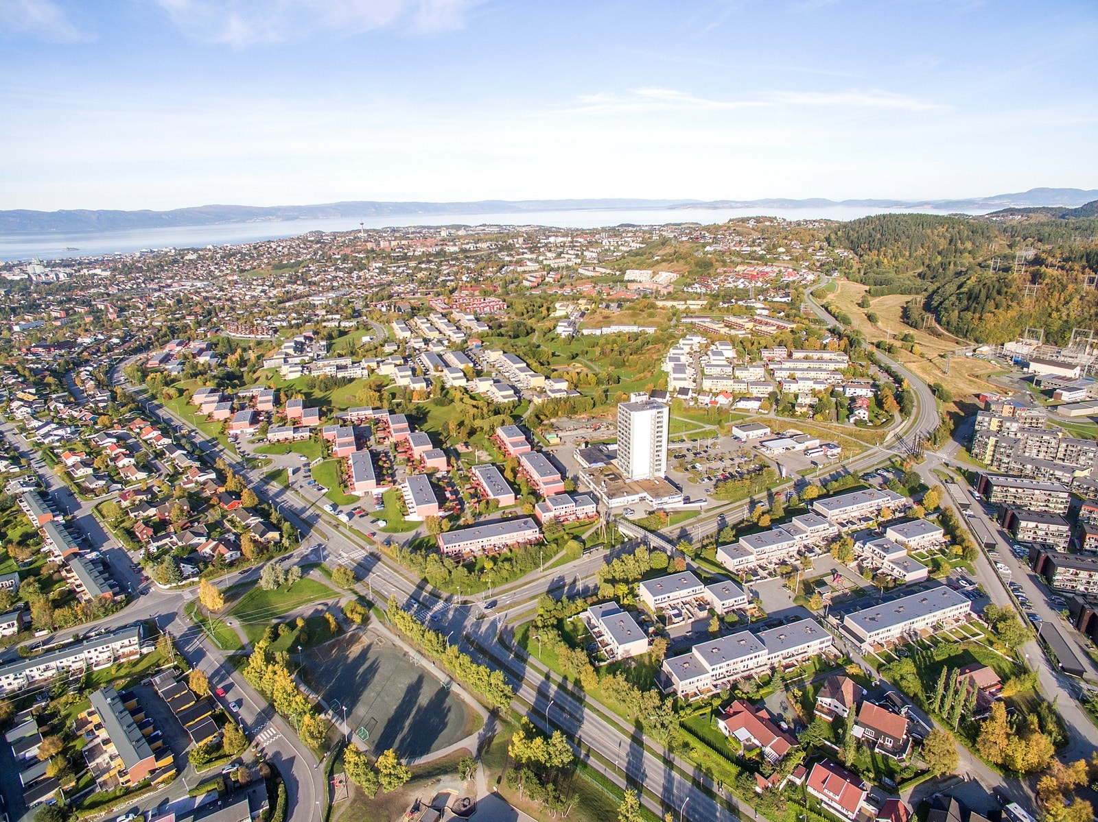Dronebilde av området. Galleribilde