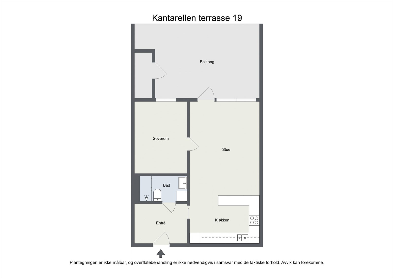 Leiligheten ligger i underetasjen Galleribilde