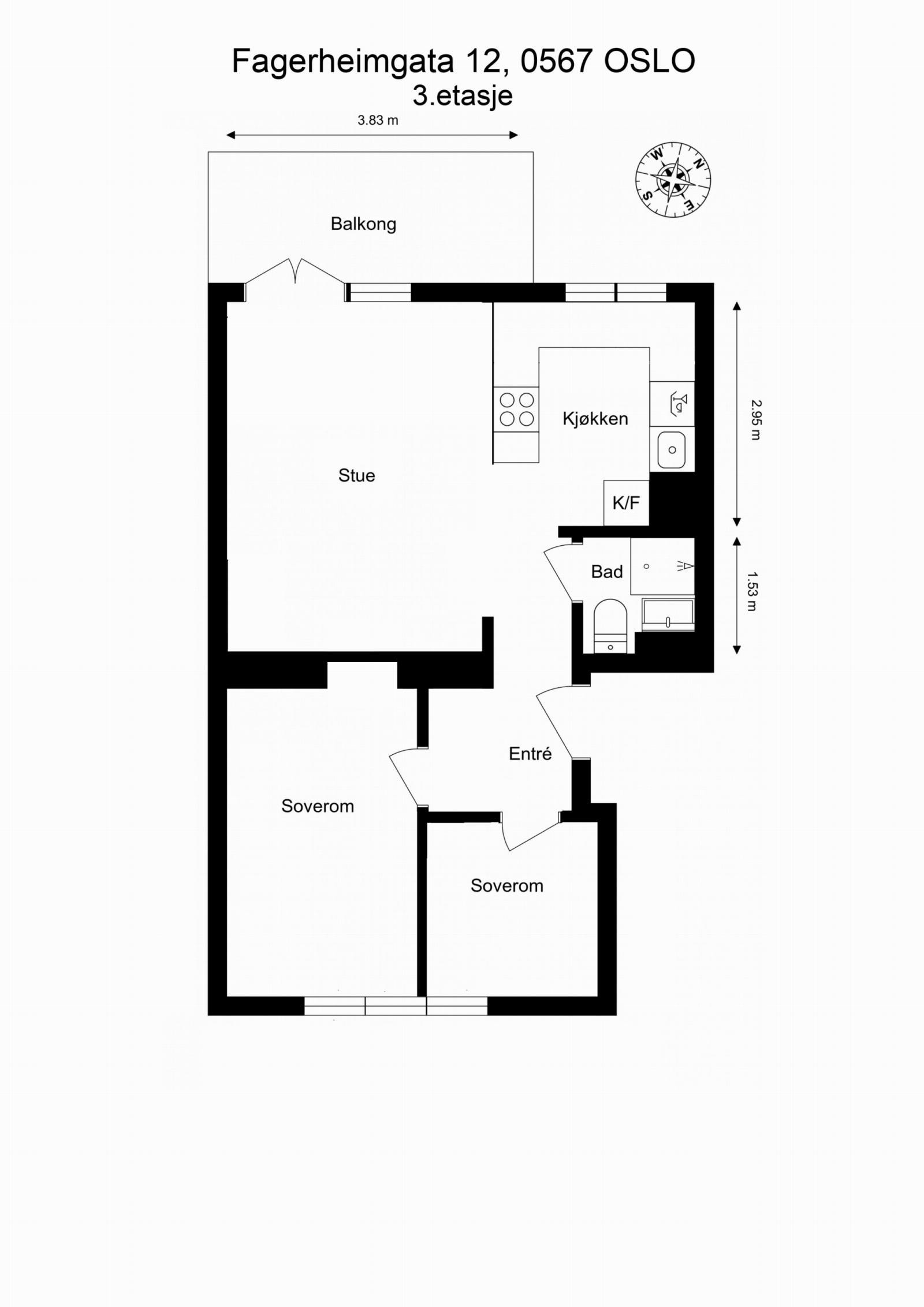 Alternativ planløsning. Megler tar forbehold om godkjenning fra styret og Plan- og bygg i kommunen. Galleribilde