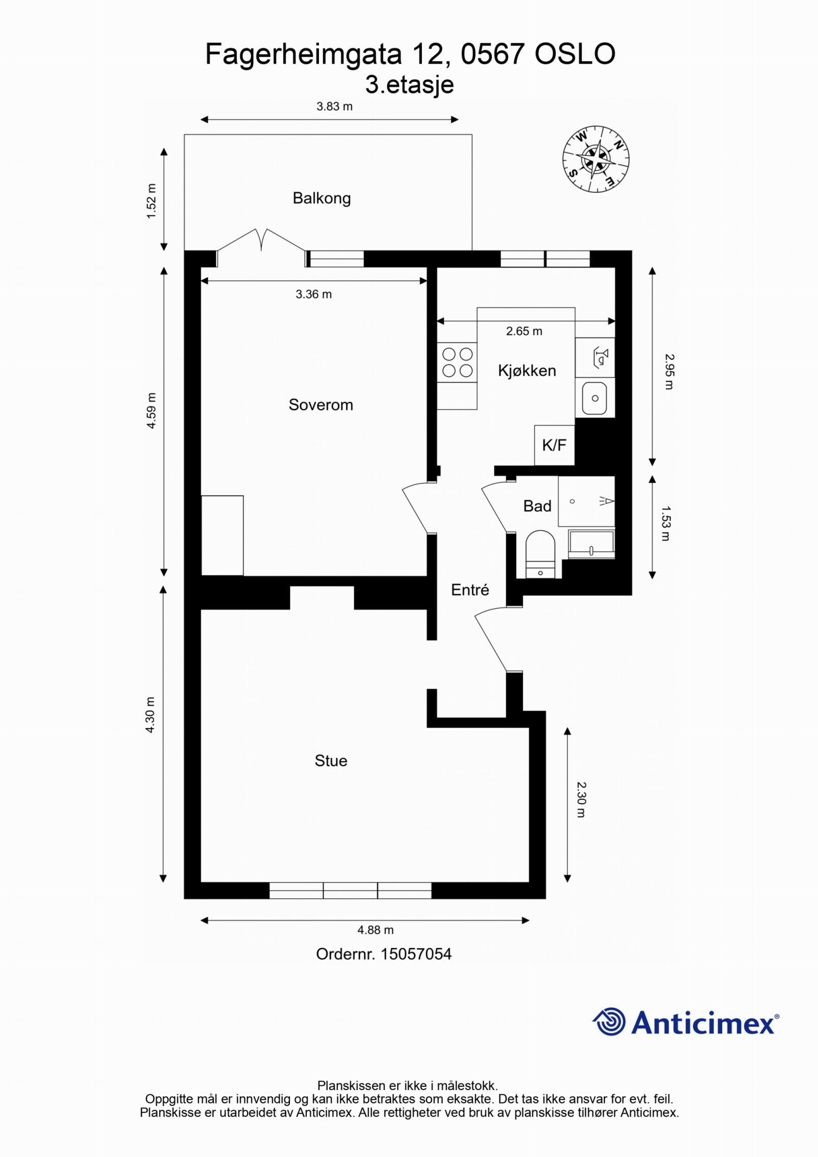 Leiligheten har en gjennomgående og fleksibel planløsning. Galleribilde