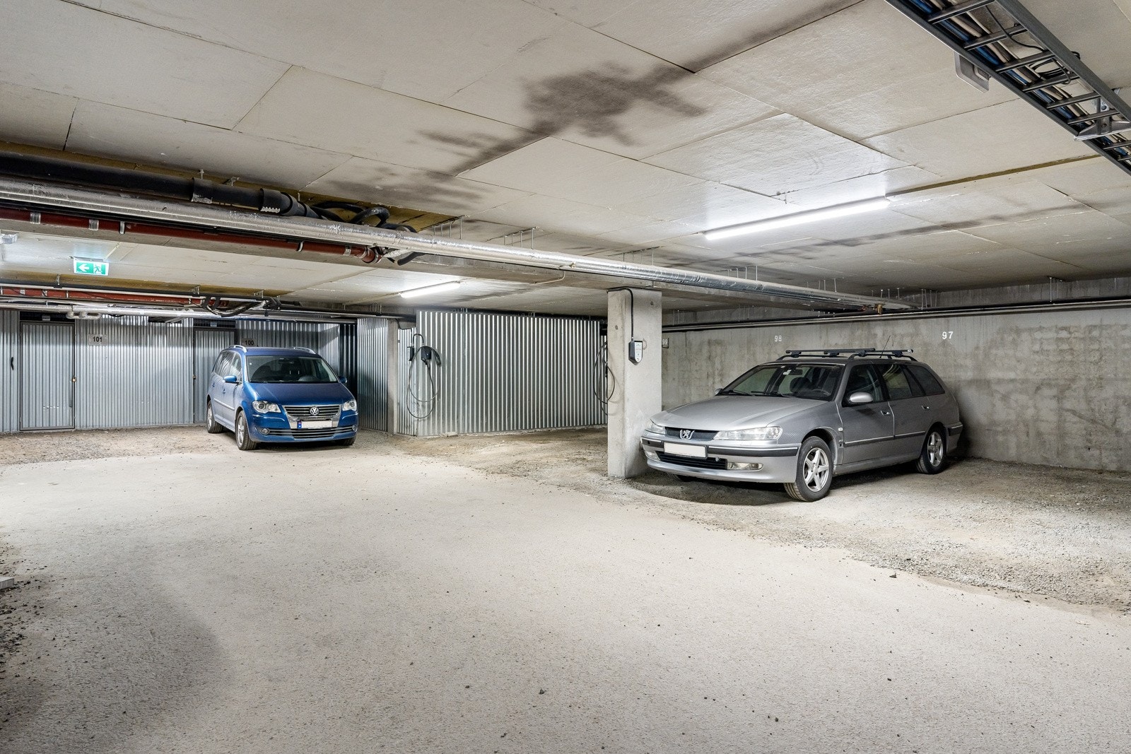 Parkering i felles garasjeanlegg. Galleribilde