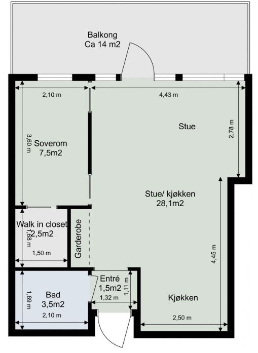 Plantegning Galleribilde