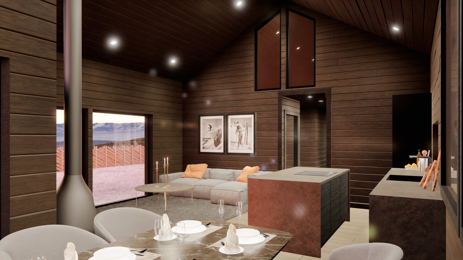 Flott stue med store vindusflater, bilder er kun ment som illustrasjon Galleribilde