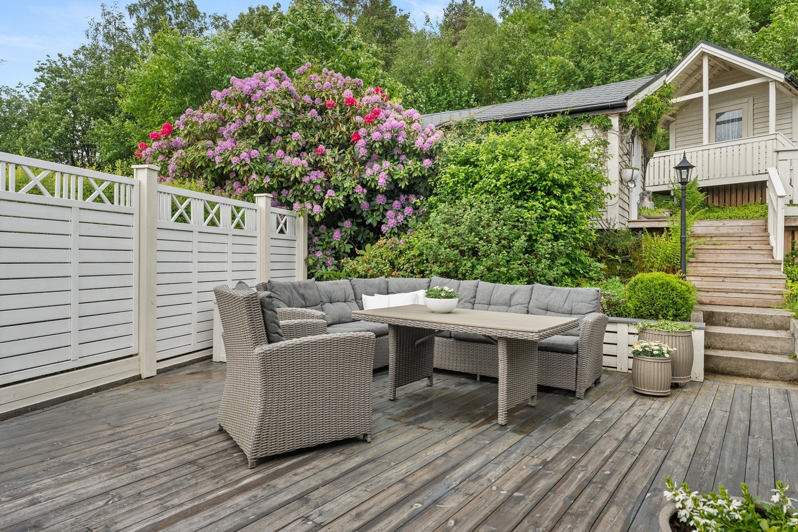 Terrassen er på totalt 73 kvm. Galleribilde