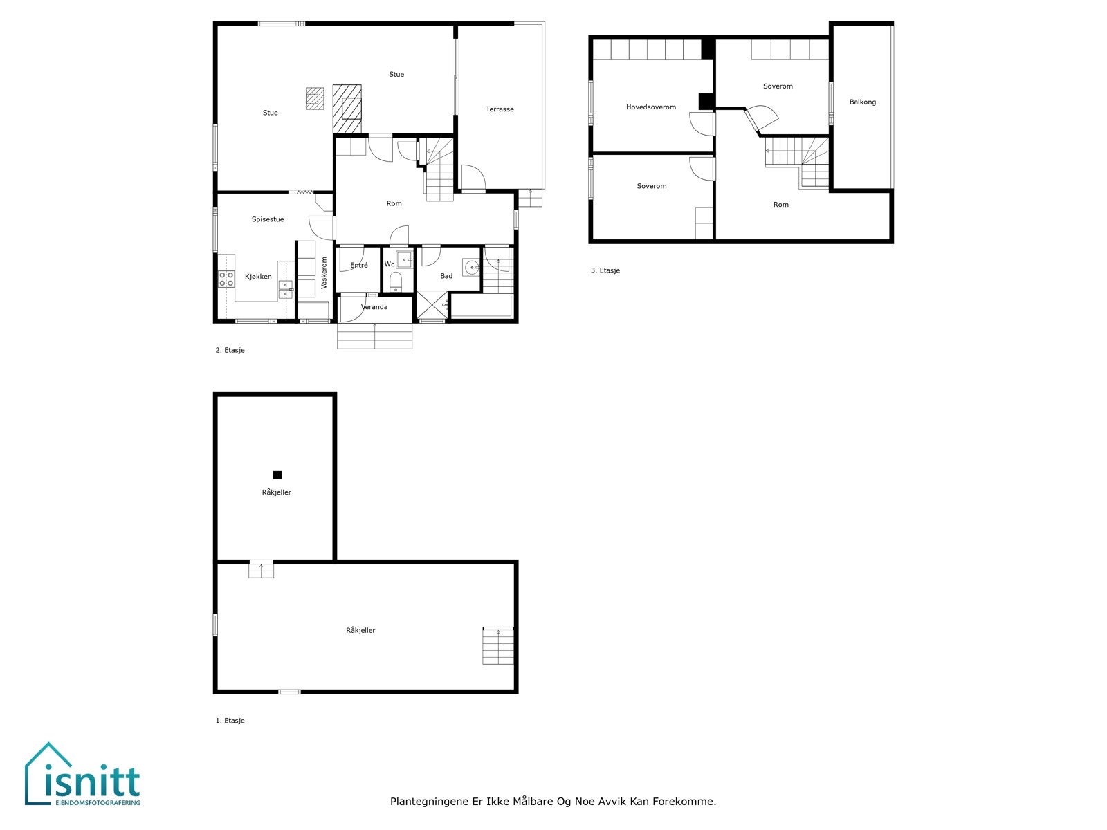 Plantegning av alle plan Galleribilde