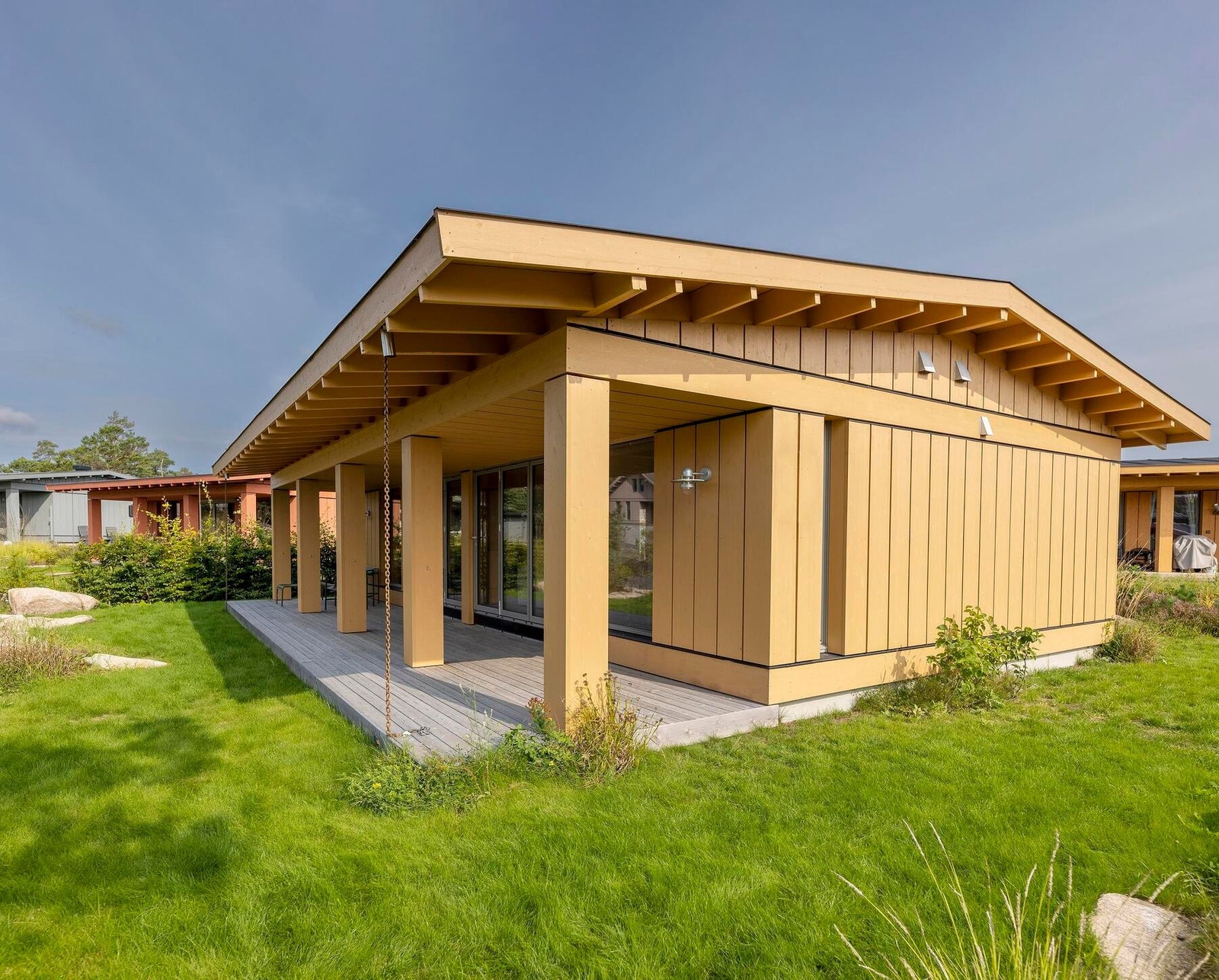 Foto fra visningshytte på Sydri, Kragerø som er en Sommer Vy2 modell. Galleribilde