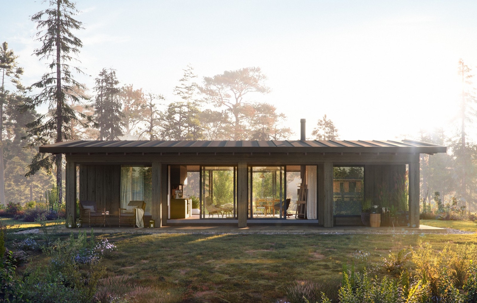 Sommer Vy 2, illustrasjon. Denne modellen kan også bygges på tomta. Ta kontakt for pris. Galleribilde