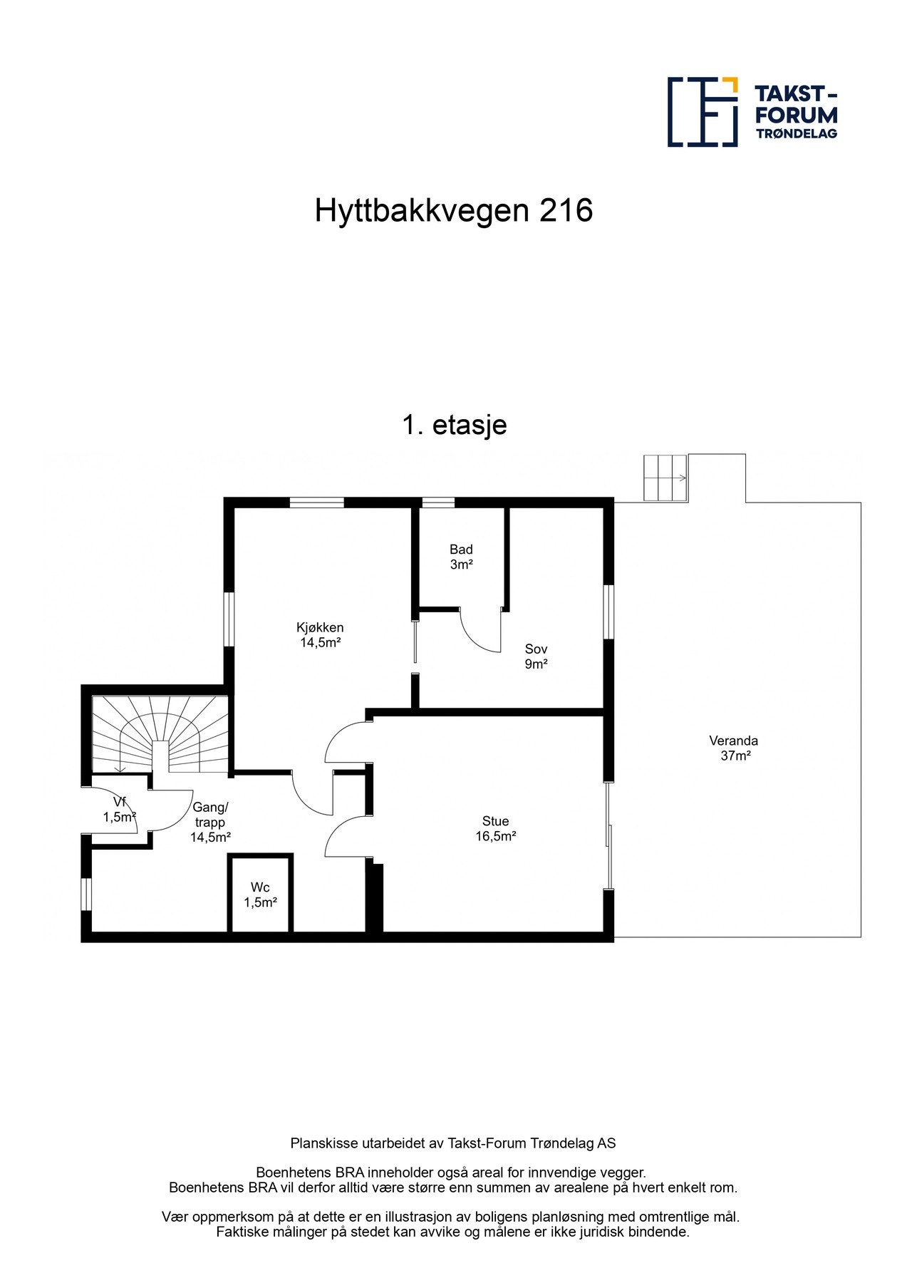 Plantegning 1. etasje. Galleribilde