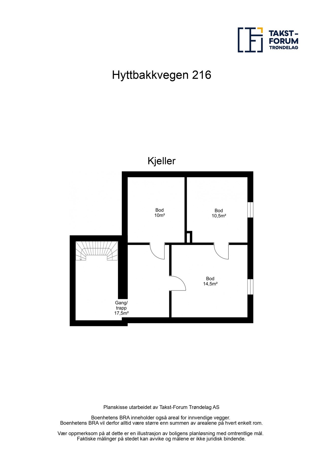 Plantegning kjeller. Galleribilde