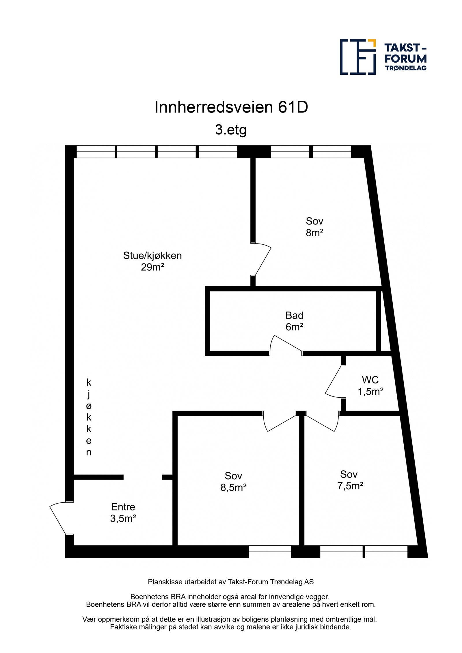 Planskisse 3. etasje. Galleribilde