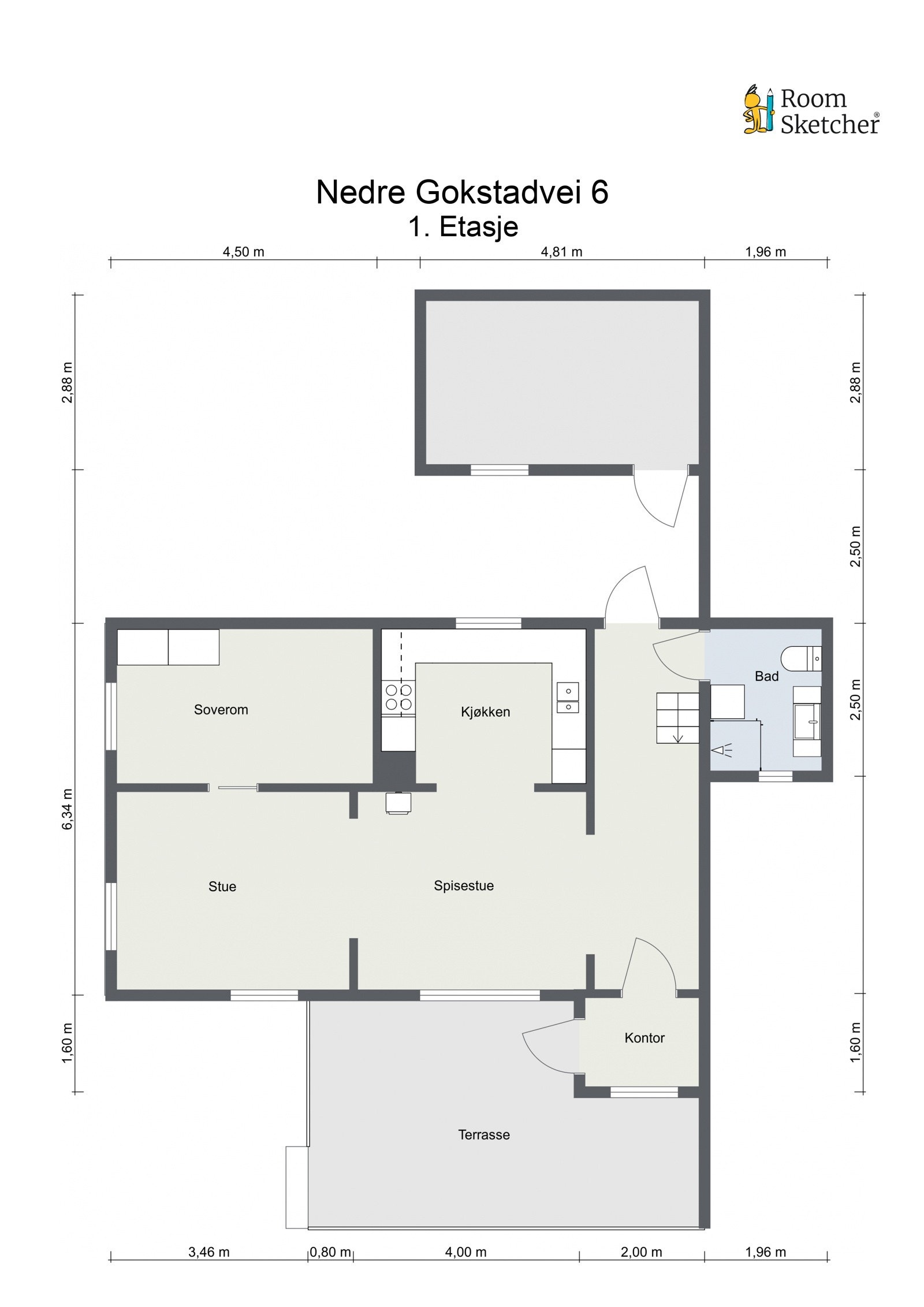 Plan 1. etasje Galleribilde