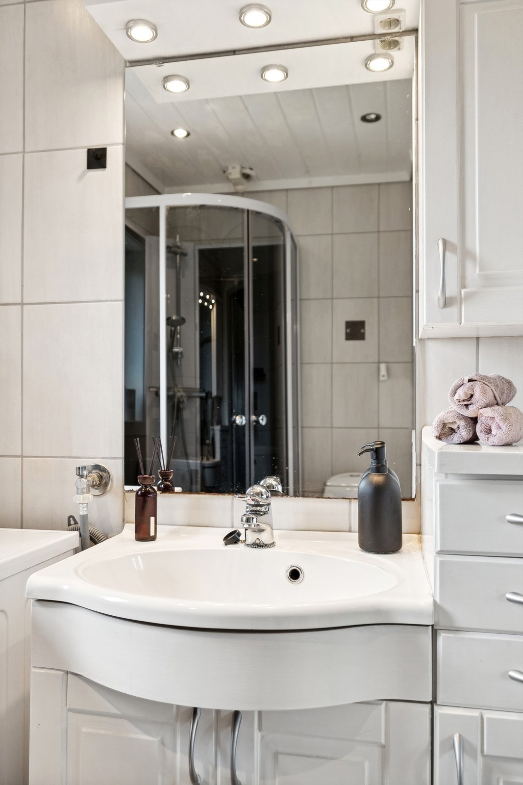 Flislagt bad med varmekabler Galleribilde