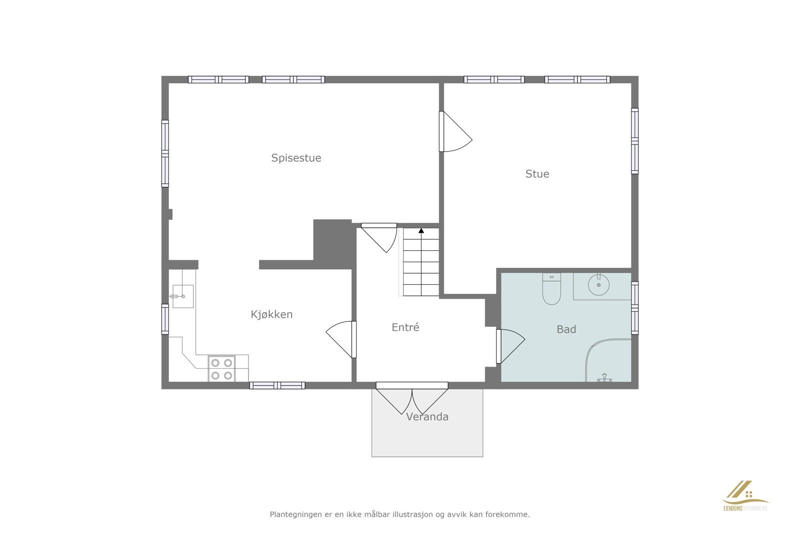 Plantegning 1. etasje. Galleribilde