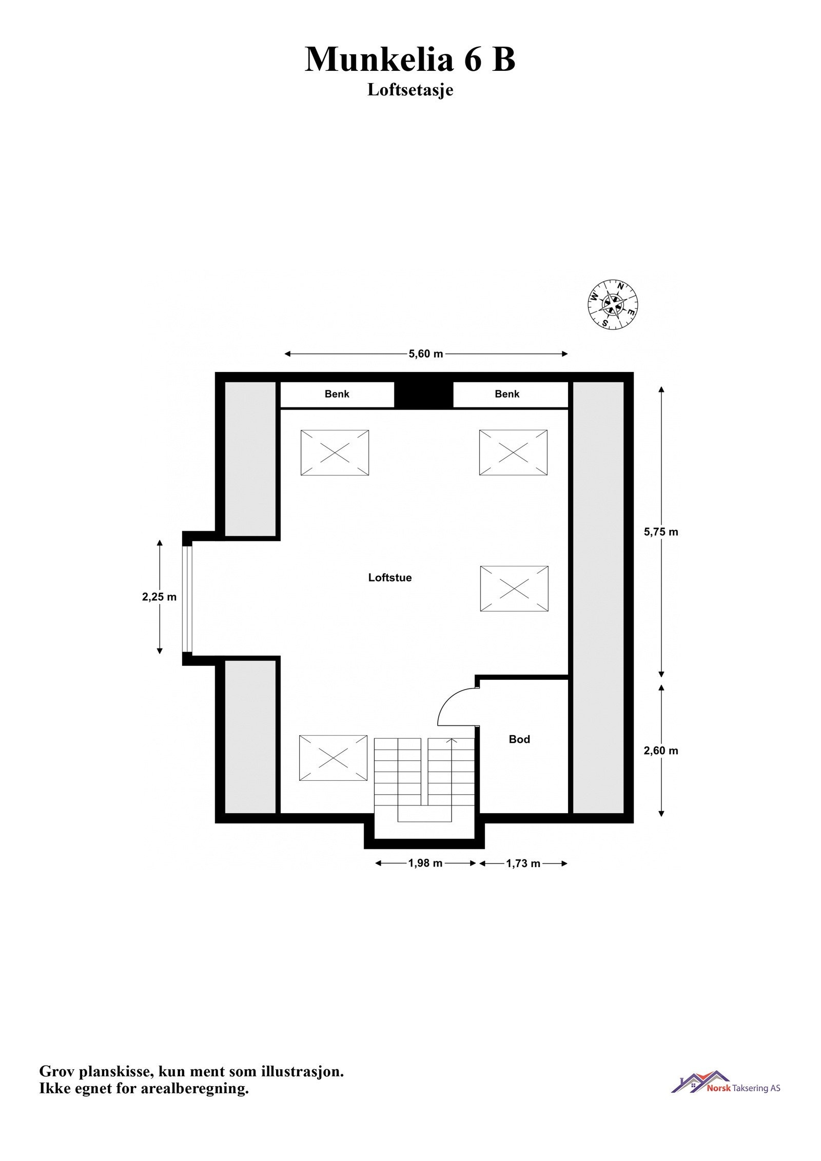 Plantegning - Loftsetasje Galleribilde