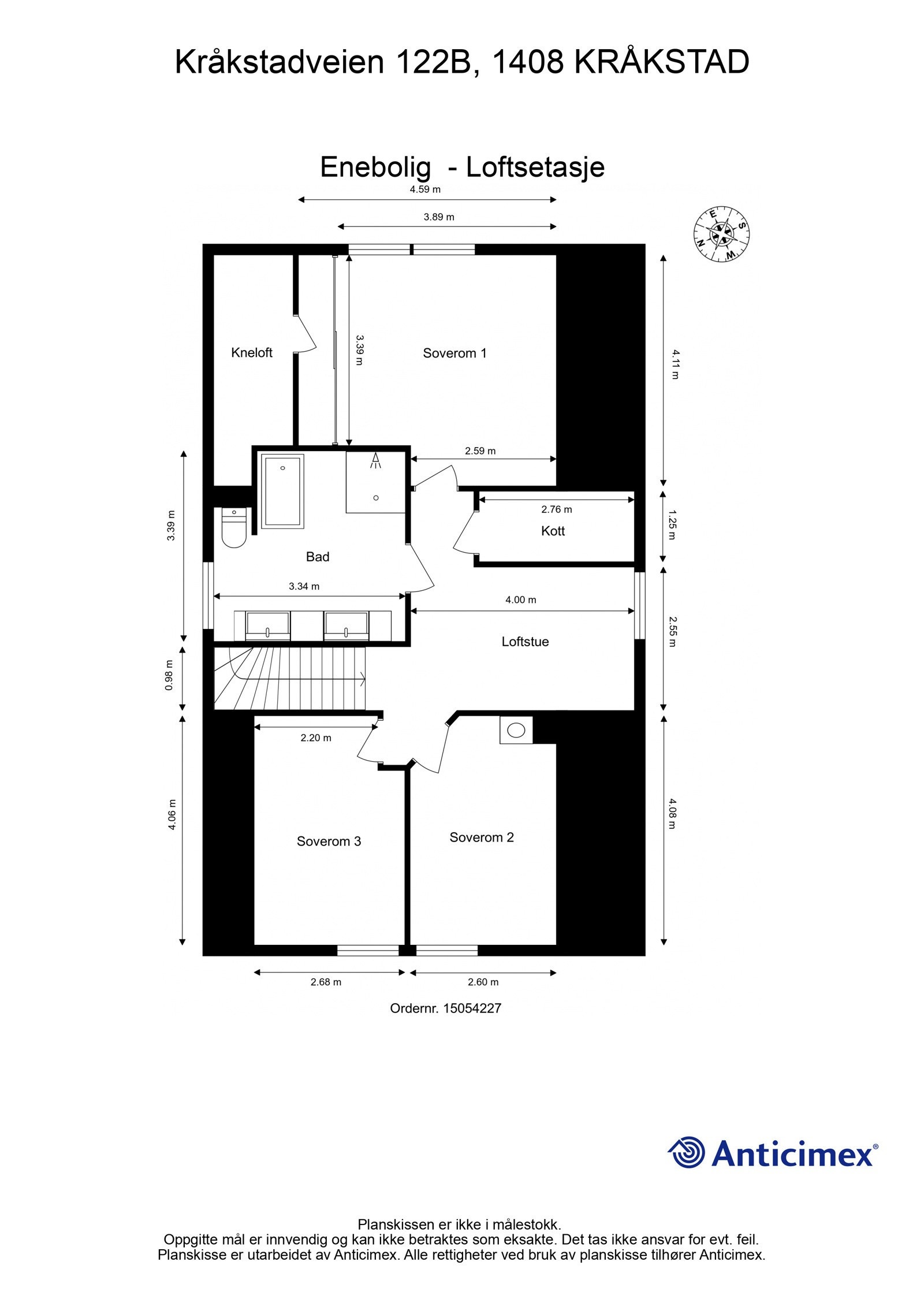 Plantegning loftsetasje. Galleribilde