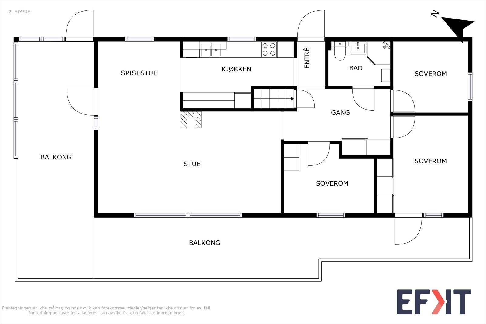 Plantegning 1. etasje Galleribilde