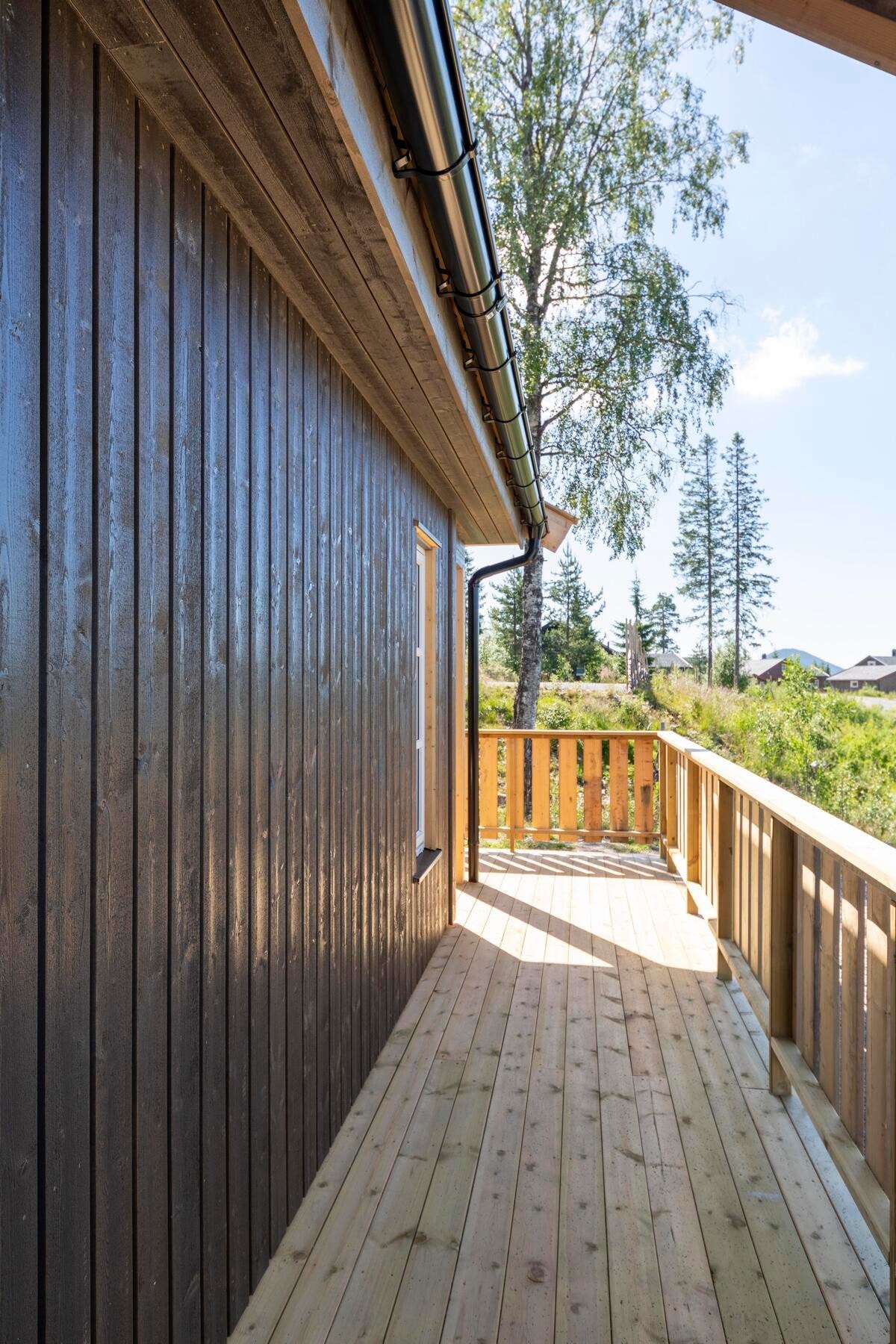 Byggeplassfoto. Hytta står ferdig til høstferien 2024. Galleribilde