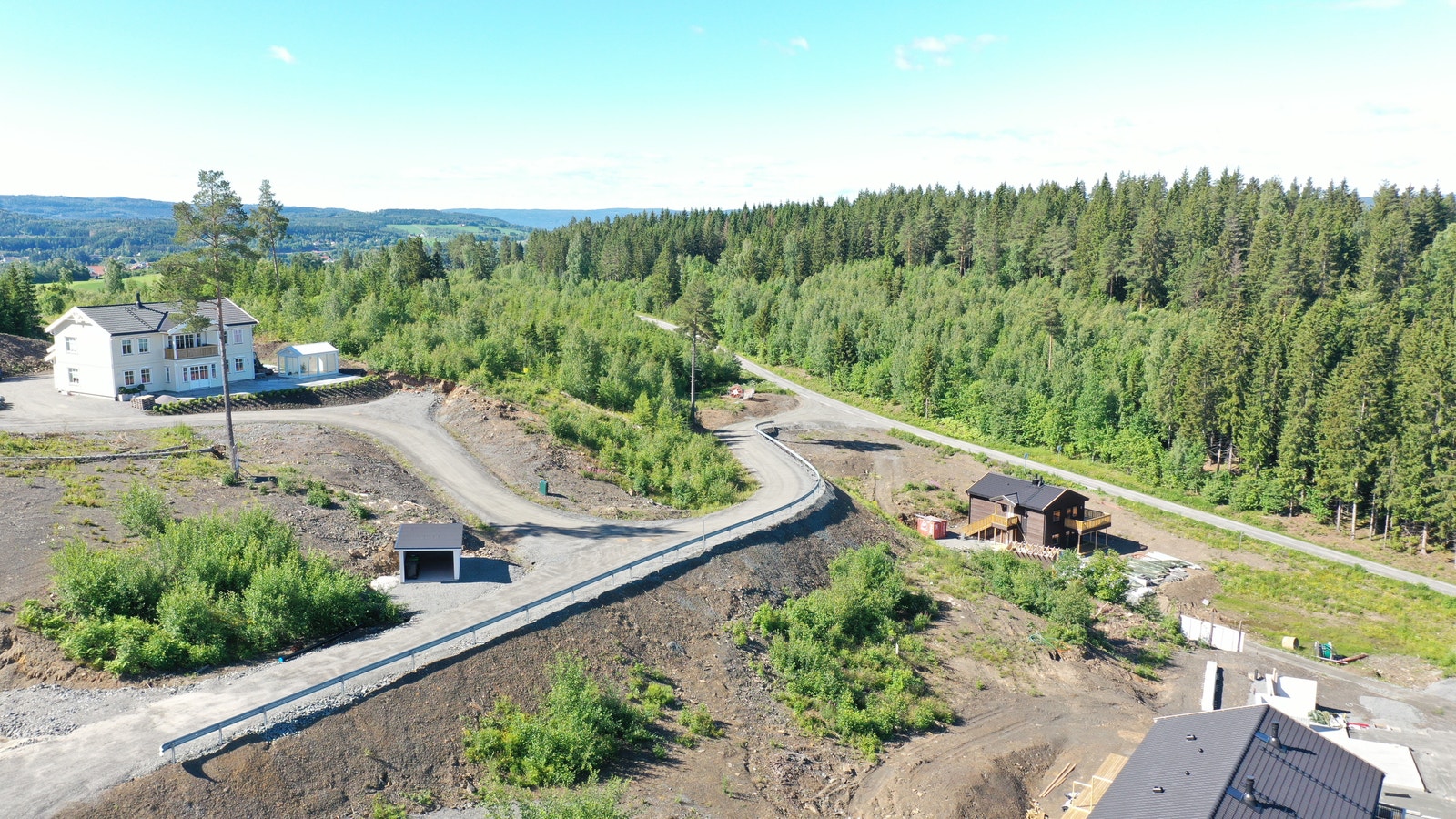 Dronebilde over området Galleribilde