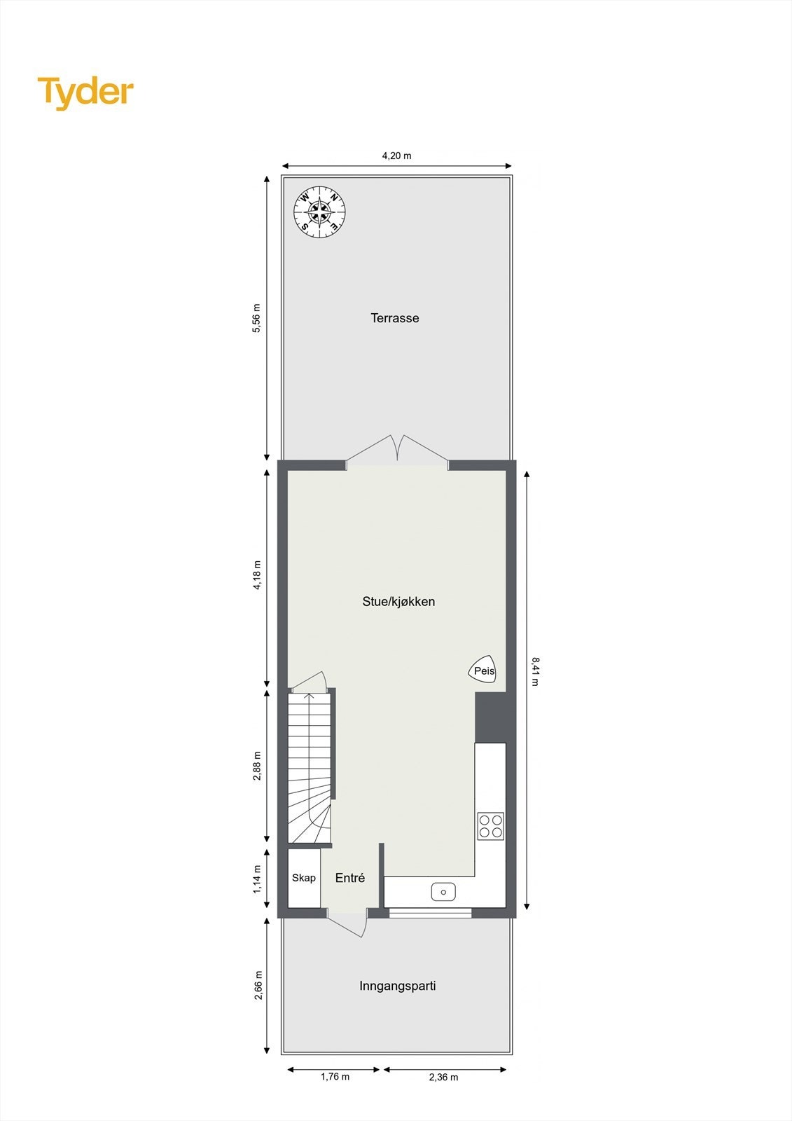 Plantegning første etasje. Galleribilde