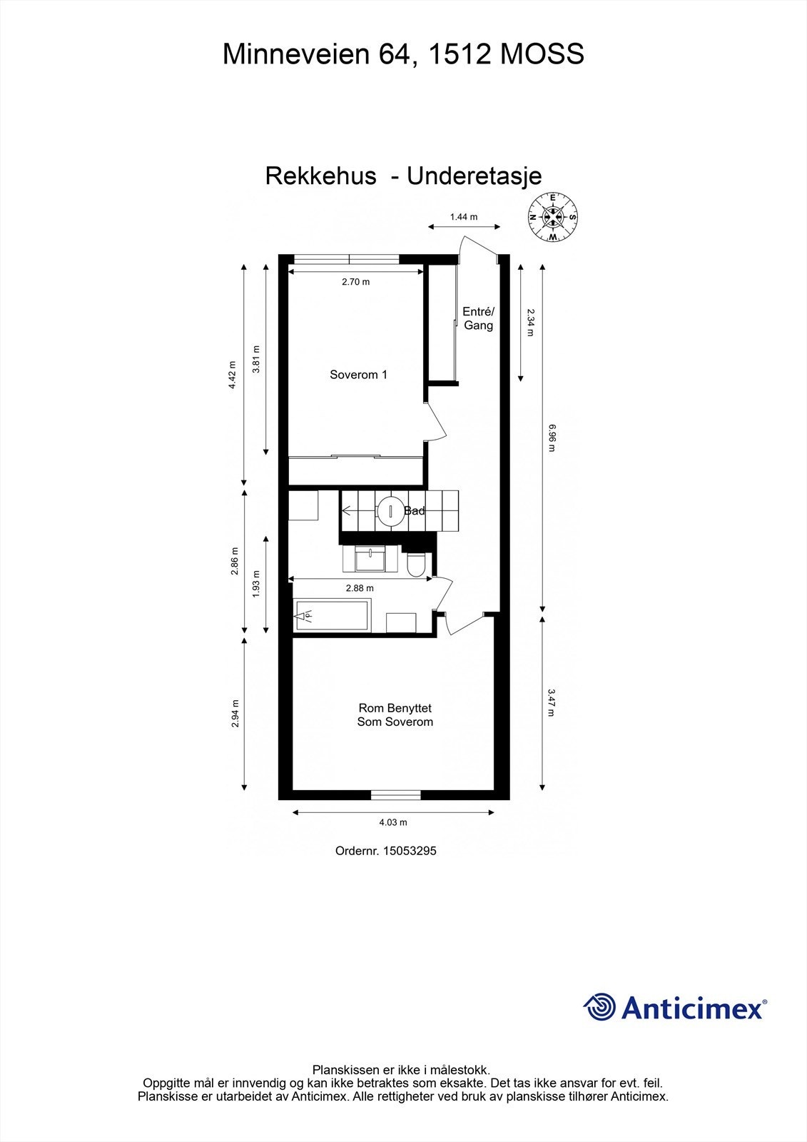 Veiledende skisse av underetasje. Galleribilde
