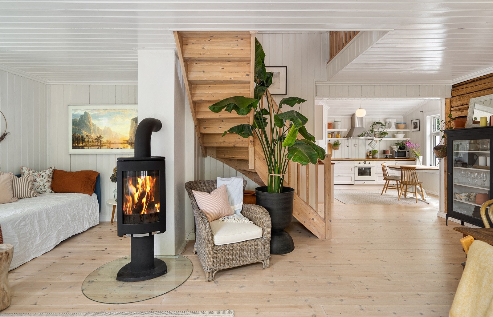 Behagelig med peisovn på kaldere dager. Galleribilde