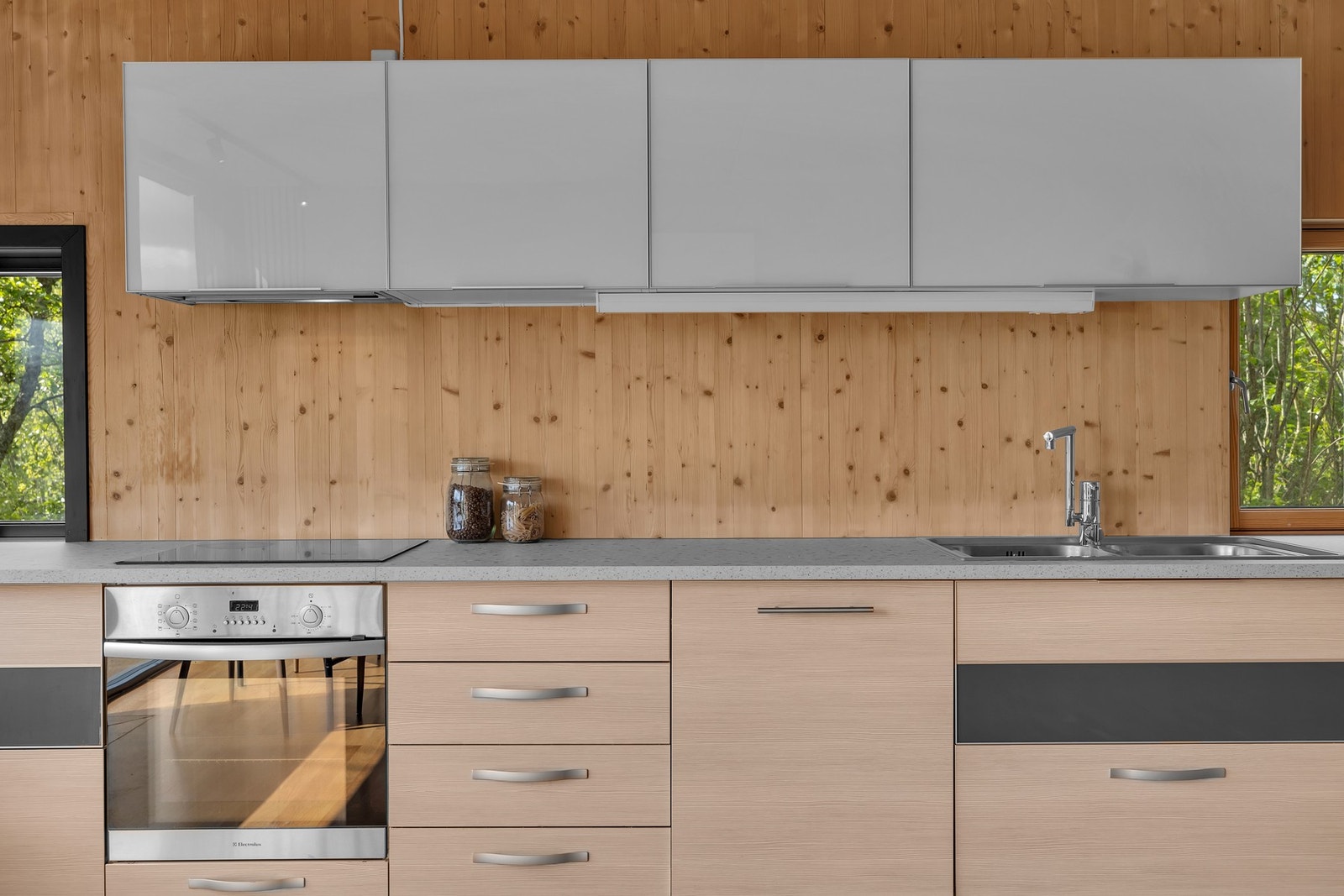 Integrerte hvitevarer gir en pen finish. Galleribilde