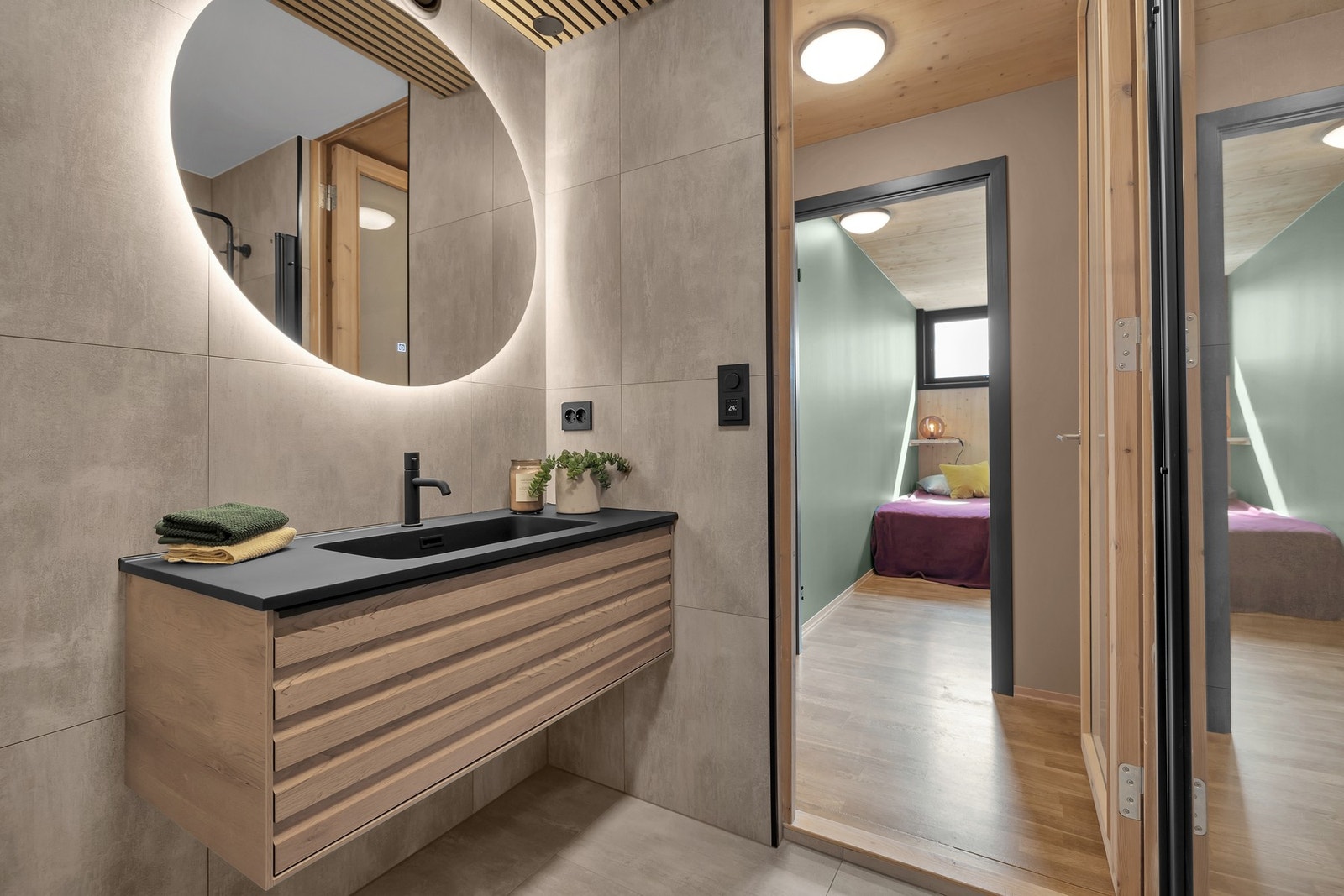 Badet er stilig innredet med et elegant preg. Galleribilde