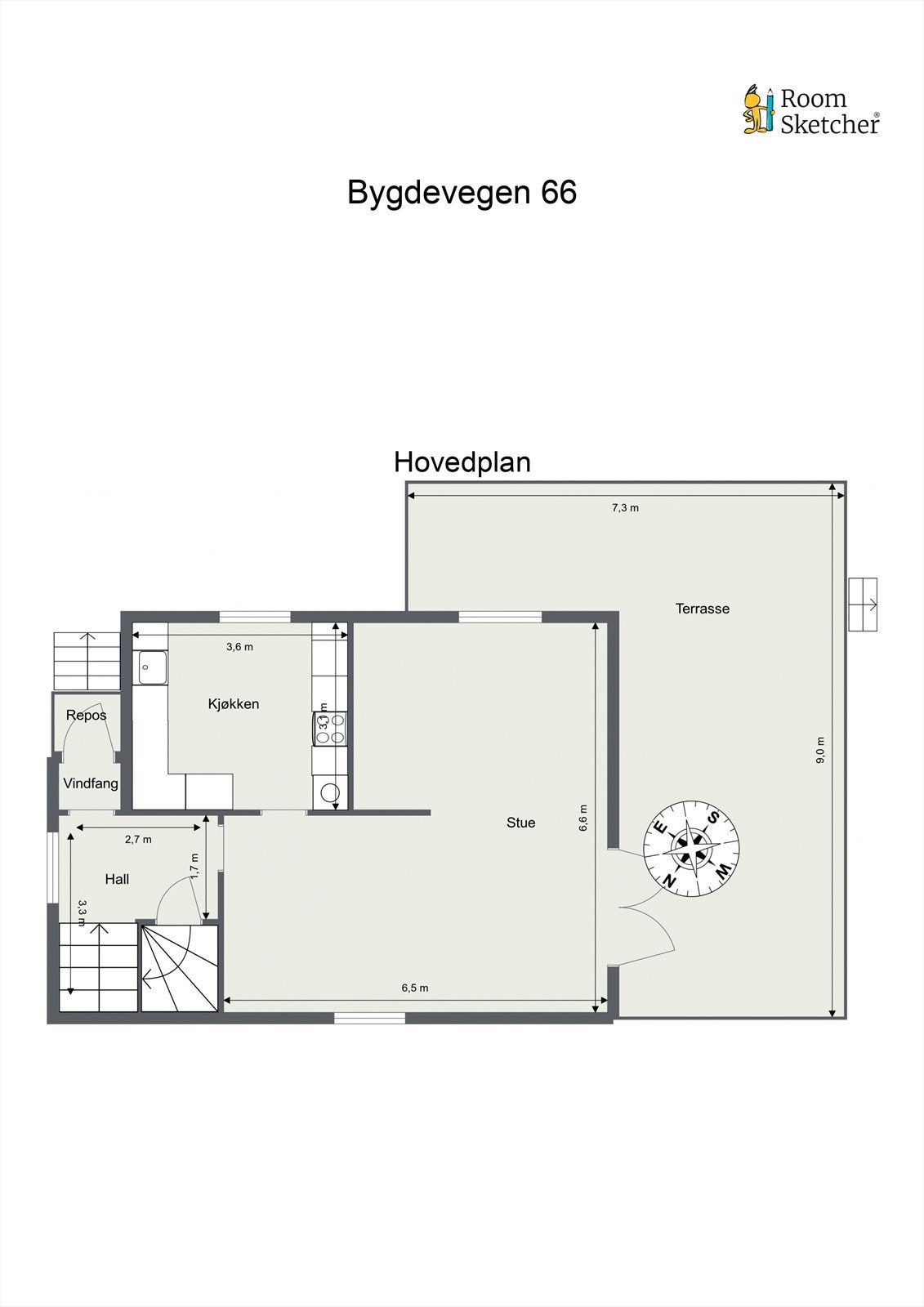 Planskisse 1. etasje Galleribilde