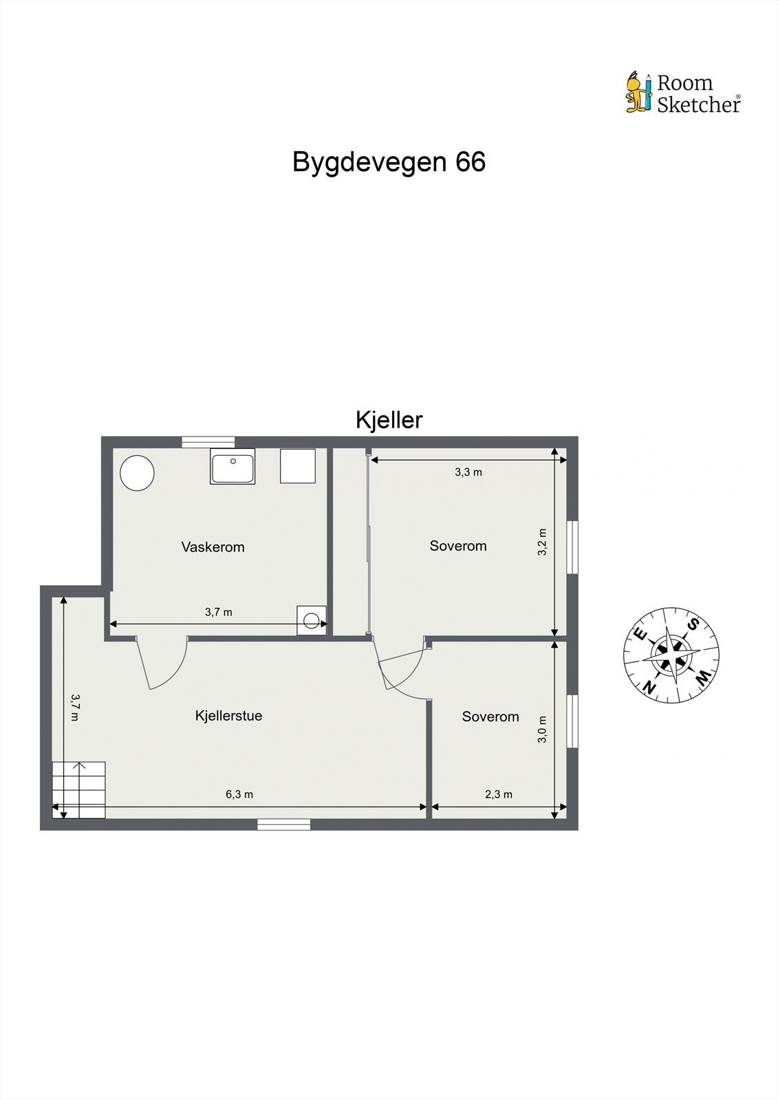 Planskisse kjeller Galleribilde
