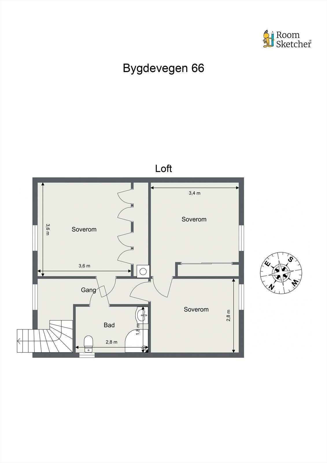 Planskisse 2. etasje Galleribilde