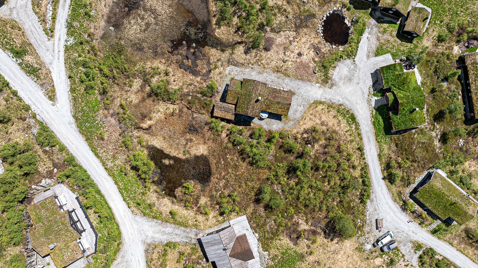 Eiendommen i fugleperspektiv Galleribilde