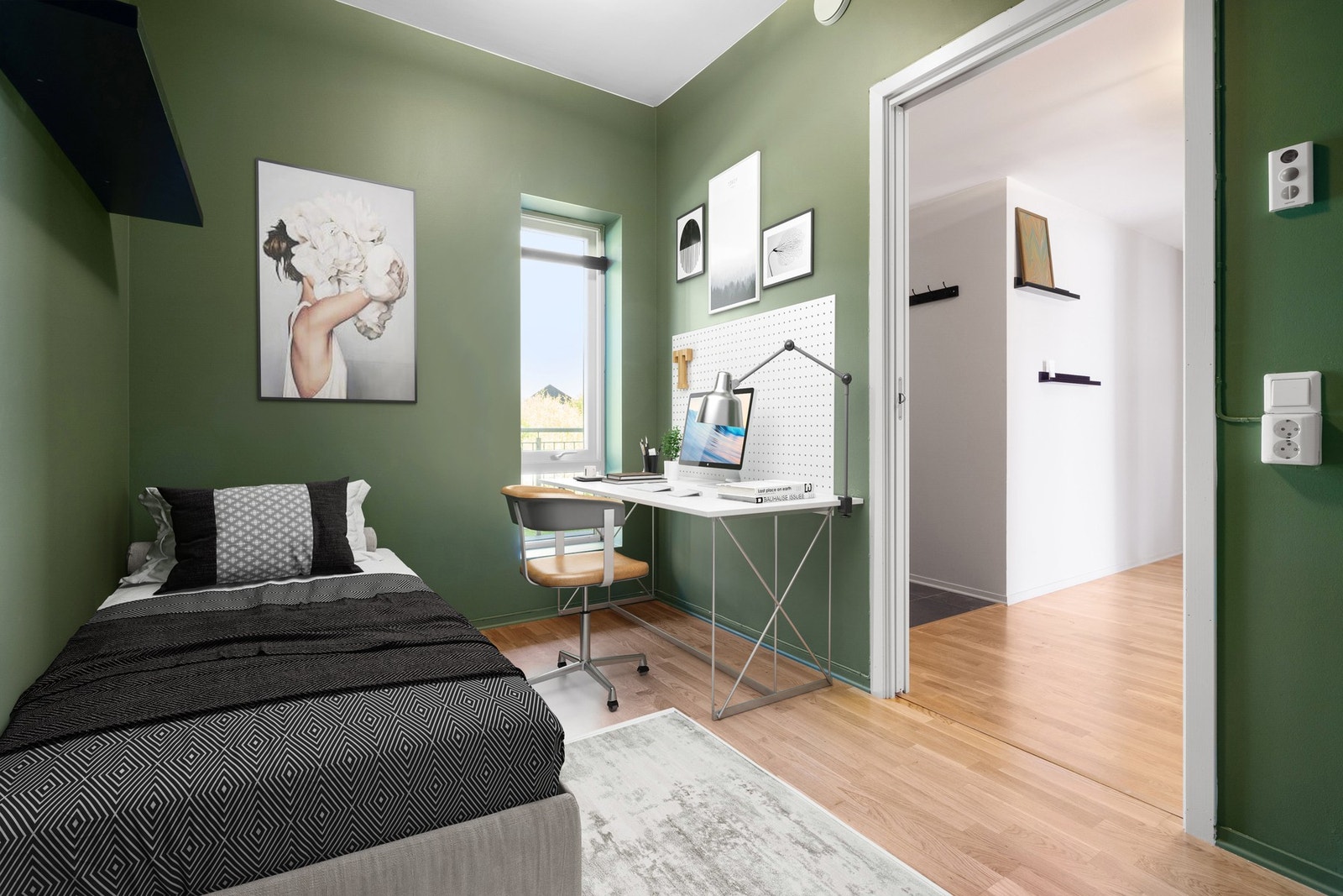 Leiligheten har 2. stk soverom, dette på 7 kvadratmeter. Galleribilde