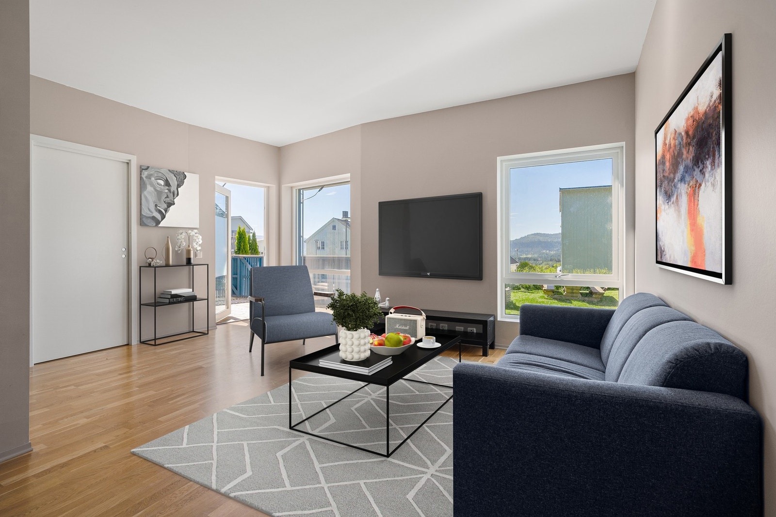 Dette er en pen og moderne 3-roms leilighet med skjermet beliggenhet. Galleribilde